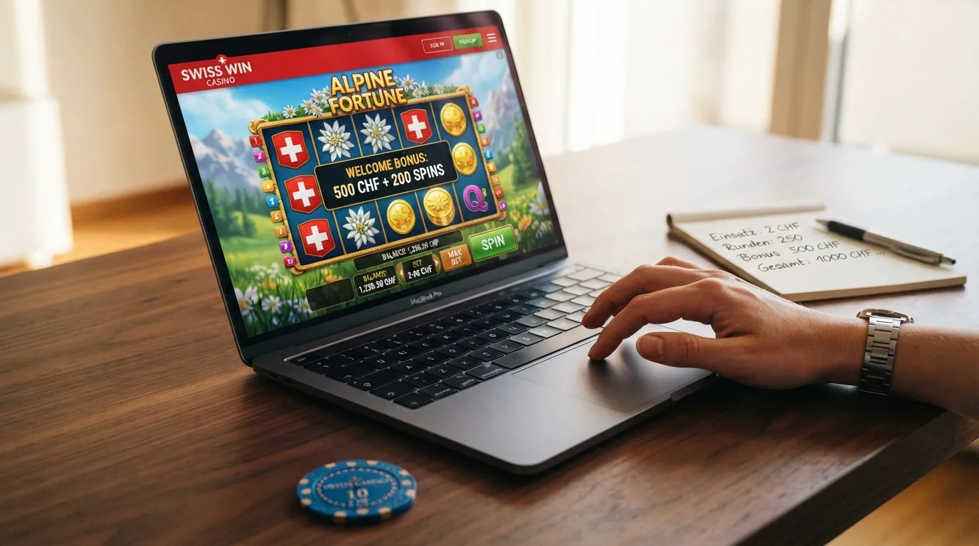 Fünf Spielautomaten-Walzen mit Gewinnsymbolen, im Hintergrund eine RTP-Anzeige mit 96,21 %