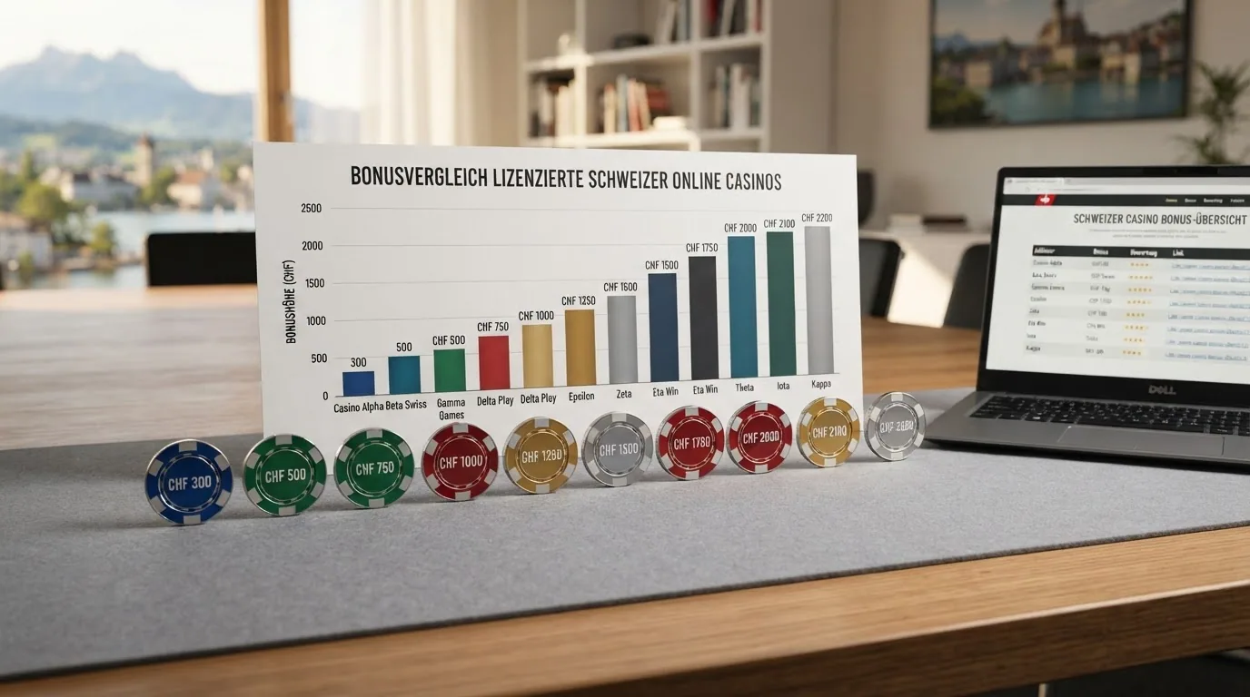 Eine vergleichende Darstellung von zehn Casino-Logos mit den zugehörigen Bonus-Caps als Balkendiagramm
