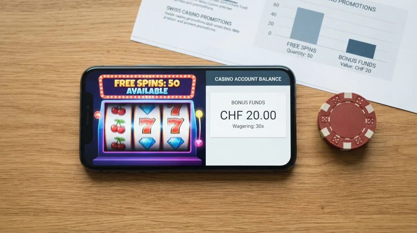 Gegenüberstellung von Freispiel-Slots und Bonusguthaben auf einem Casino-Konto