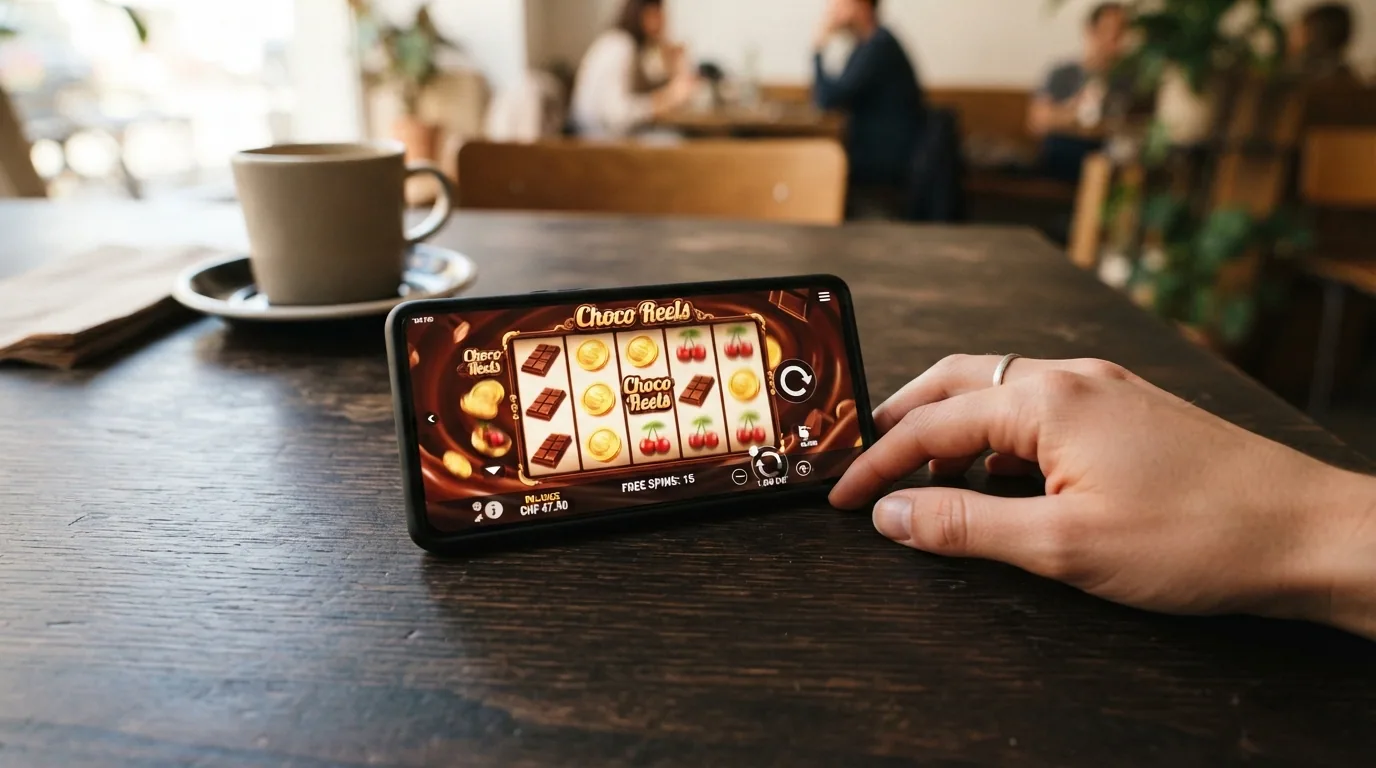Eine Auswahl von Slot-Spielen auf einem Smartphone-Bildschirm, wie sie mit No-Deposit-Freispielen gespielt werden
