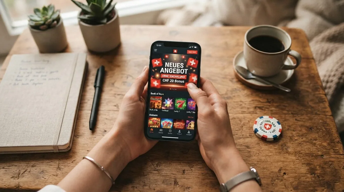 Visualisierung eines neuen Casino-Angebots mit Aktualitätssiegel und begrenztem Kontingent