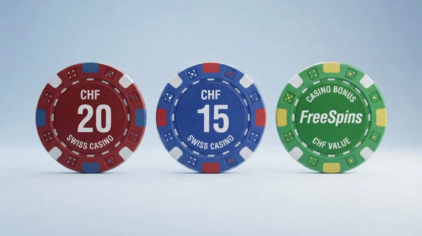 Grafische Gegenüberstellung der drei No-Deposit-Angebote mit Beträgen in CHF