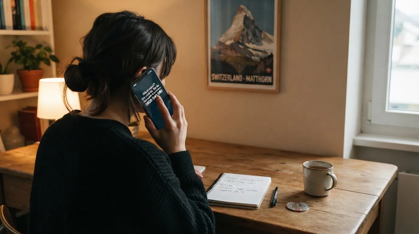 Startseite von sos-spielsucht.ch mit Helpline-Nummer 0800 040 080 und Selbsttest-Button