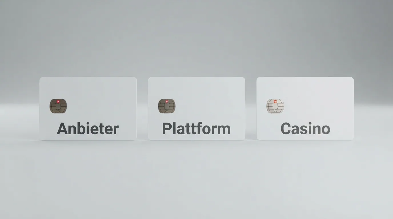 Stilisierte Vergleichstabelle mit Casino-Logos und Bonus-Angaben